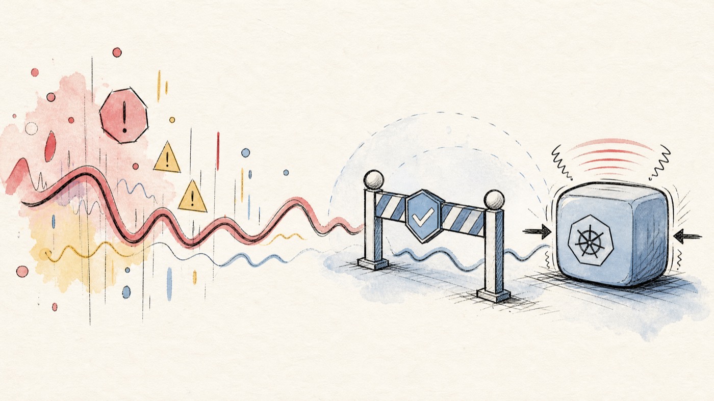 Notebook-style Kubernetes production signal sketch